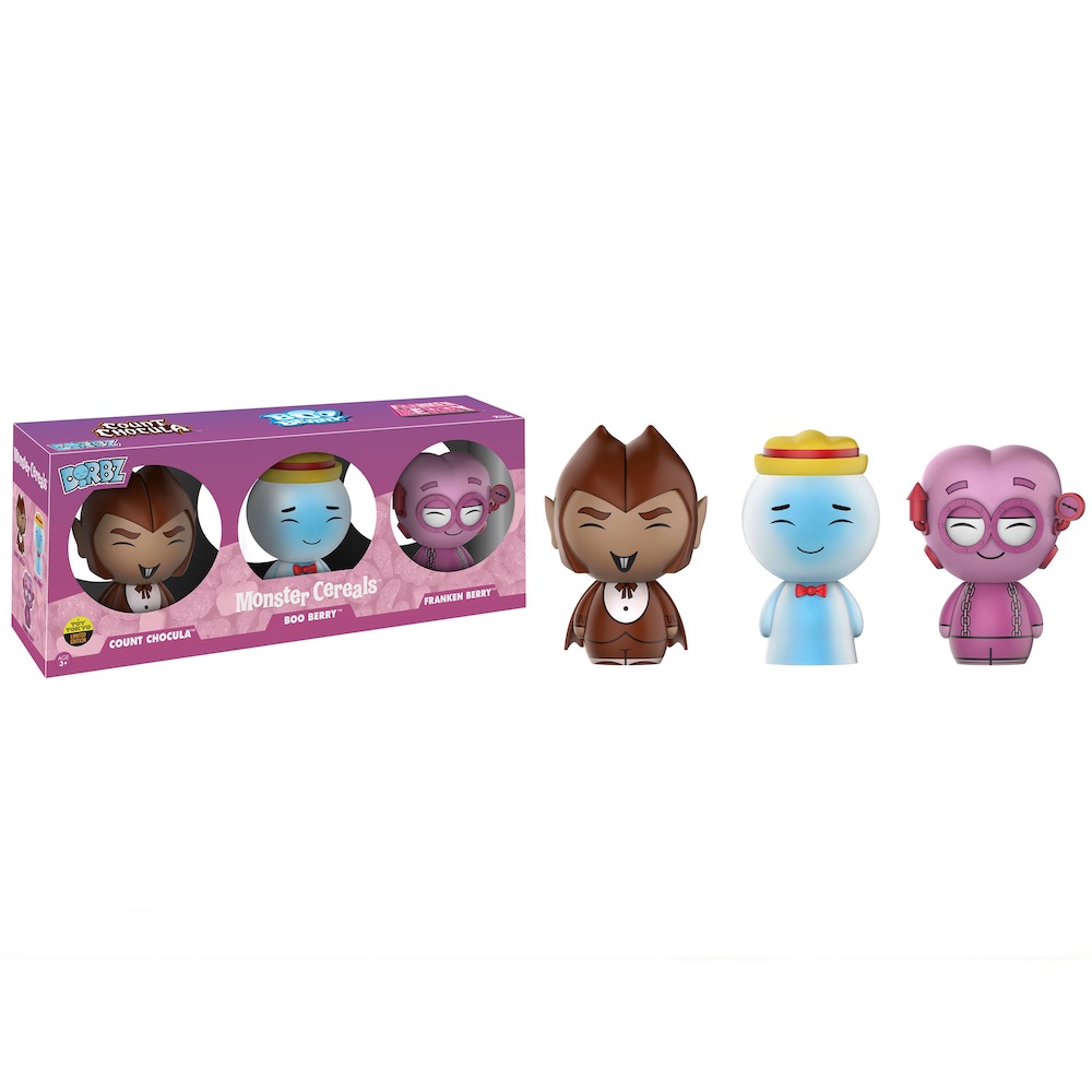 Count Chocula, Boo Berry and Franken Berry 3-pack Dorbz NYCC 2016 из завтраков Monster Cereals