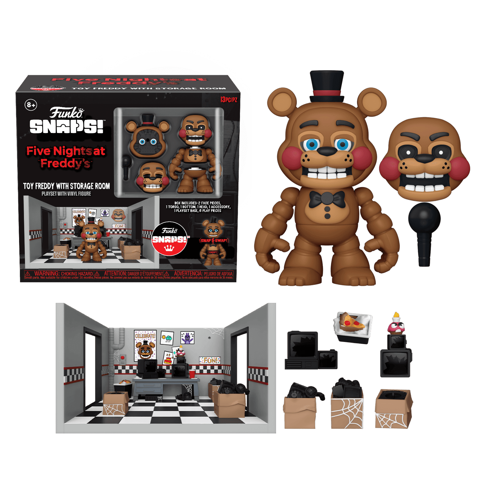 Фигурка Чика в кладовой SNAPS! (Toy Freddy with Storage Room SNAPS!) —  Funko POP