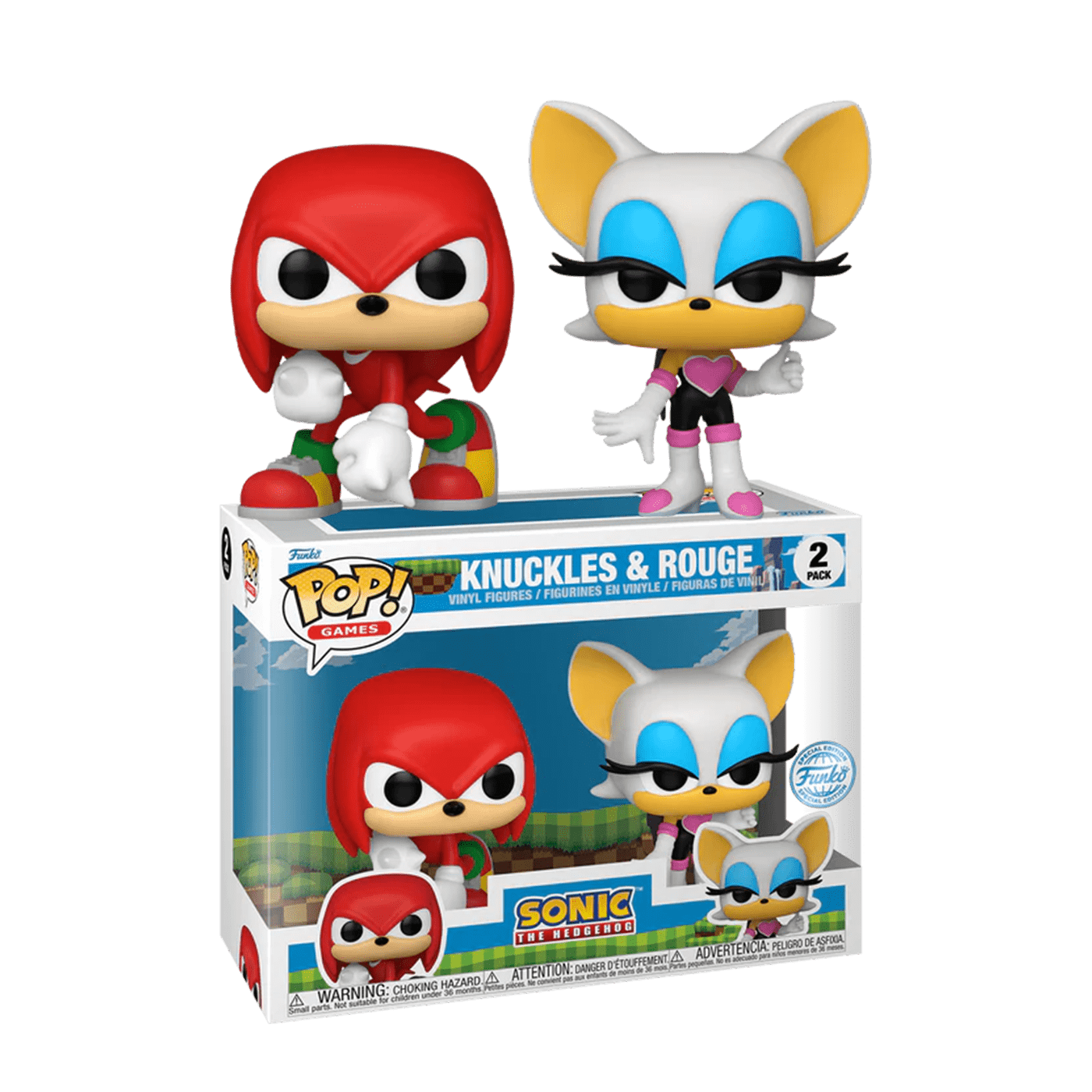 Фигурка Наклз и Руж (Knuckles and Rouge 2-pack (Эксклюзив GameStop)) —  Funko POP