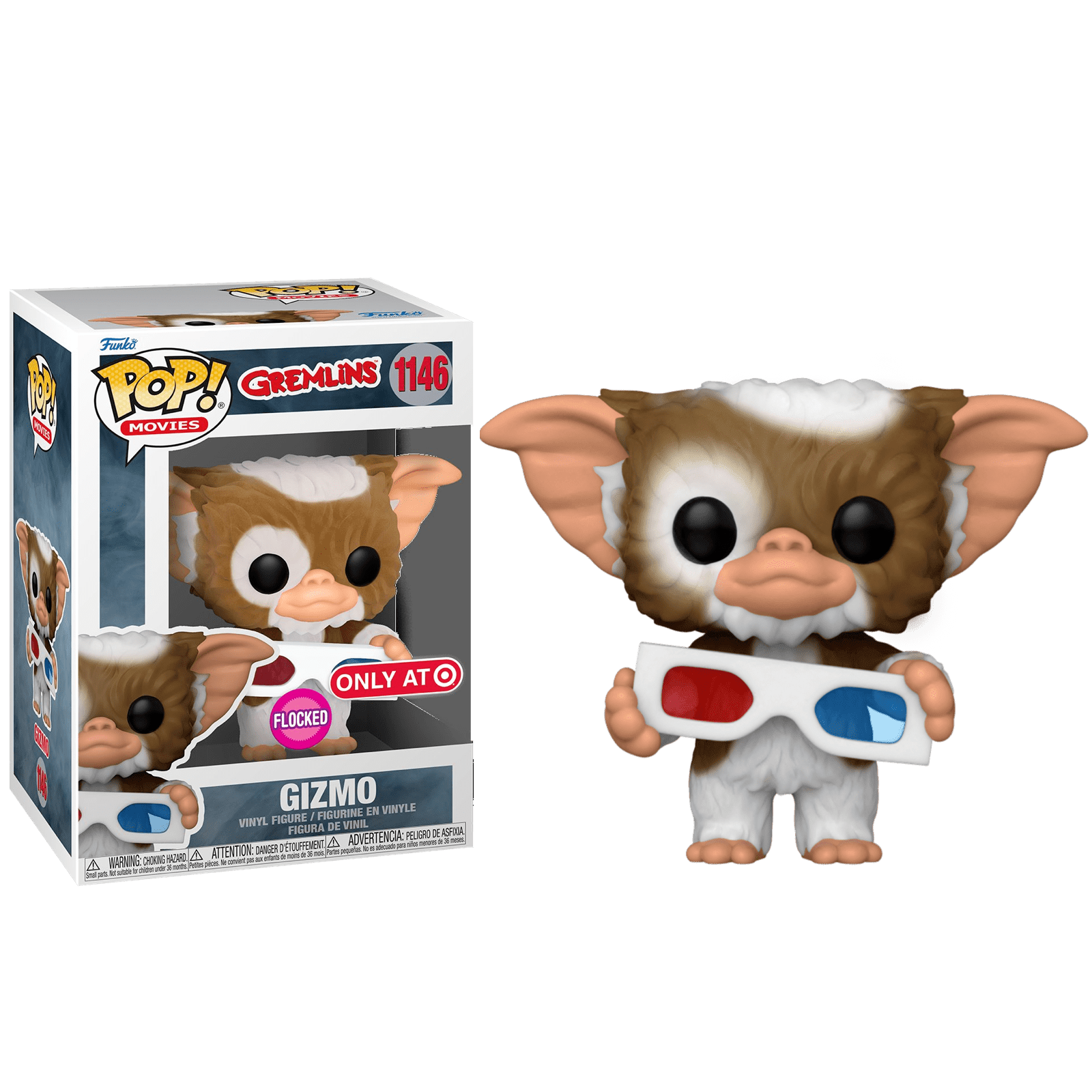 Фигурка Гизмо с 3Д очками флокированный со стикером (Gizmo with 3D Glasses  Flocked (Эксклюзив Target)) — Funko POP