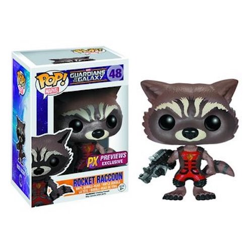 фанко поп Реактивный Енот (Rocket Raccoon Ravagers Uniform (Эксклюзив PX Previews) DAMAGE BOX) из фильма Стражи Галактики