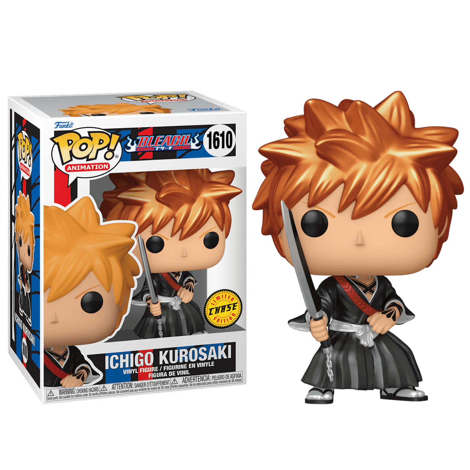 Фигурка Ичиго Куросаки металлик (Ichigo Kurosaki metallic (Chase)) — Funko  POP