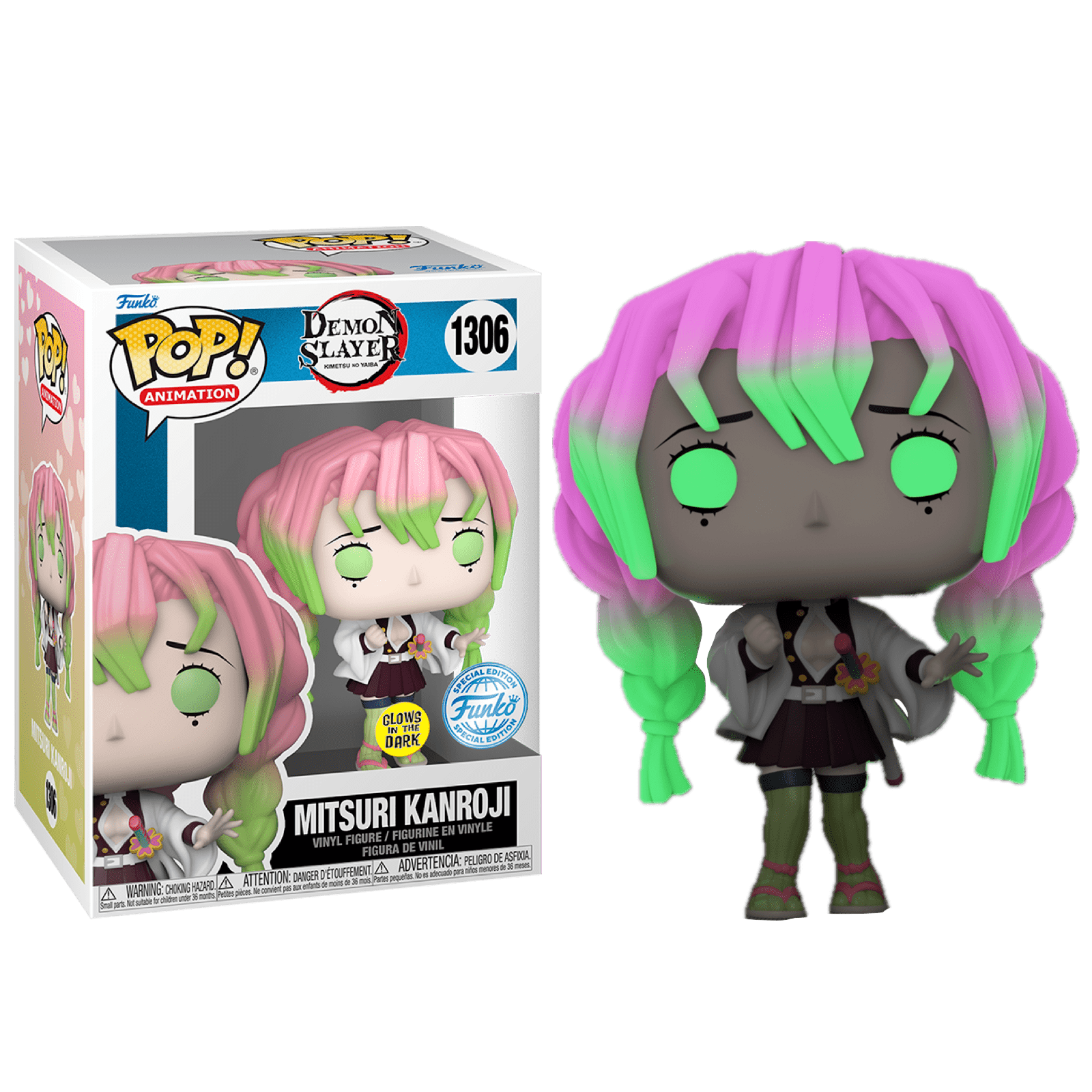 Фигурка Мицури Канроджи светящаяся (Mitsuri Kanroji GitD (Эксклюзив  Fundom)) — Funko POP