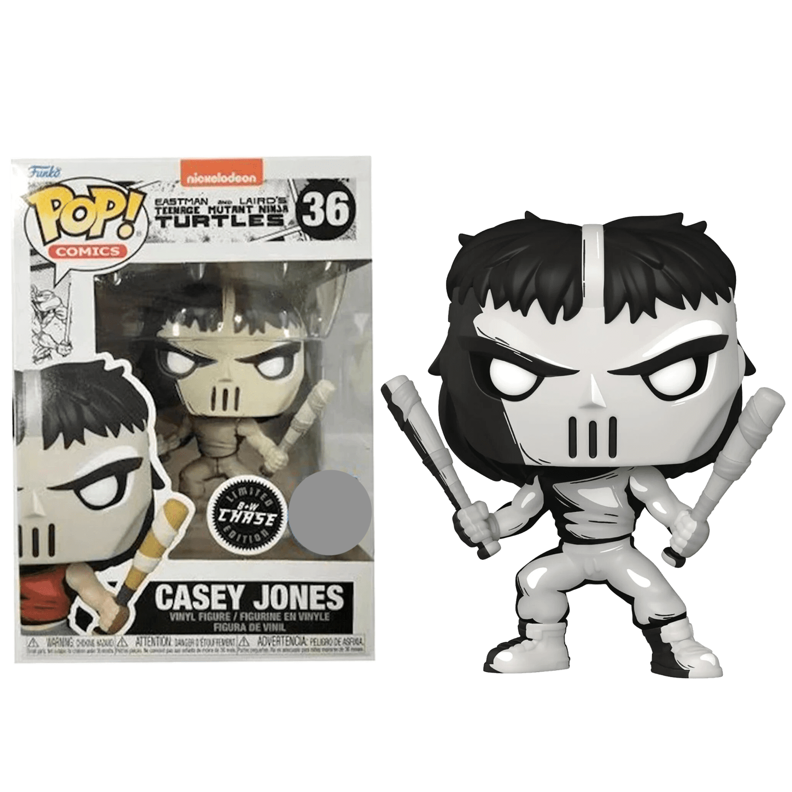 Фигурка Кейси Джонс черно-белый (Casey Jones Comic Black and White (Chase,  Эксклюзив Previews)) — Funko POP